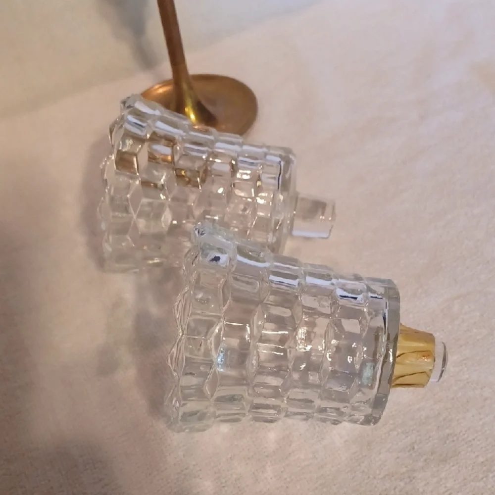 Home Interiors Textured Glass Candle Holders